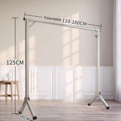 Gdeal GTE 1.6m Folding Drying Racks Single Pole Stainless Steel Floor Clothes Drying Hanger