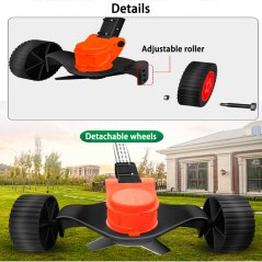 Gdeal Push Wheel Orchard Pruning Lawn Mower Portable Weeding Machine