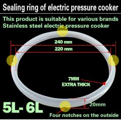 Hometech2u Electric Pressure Cooker Gasket Seal Ring Pressure Cooker Accessories Silicone Ring Pressure Cooker Pot Ring 2L 2.5L 2.8L 3L 4L 5L 6L