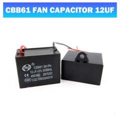 Hometech2u Fan Capasitor Motor Capacitor CBB61 1uf 1.2uf 1.5uf 1.8UF 2uf 2.5uf 3uf 3.5uf 4uf 4.5uf 5uf 6uf 8uf 10uf 12UF 14UF 16UF