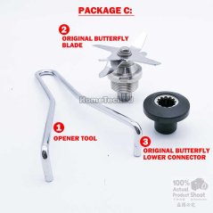 Hometech2u ORIGINAL BUTTERFLY B-592 B-591 BLENDER BLADE KNIFE SPARE PARTS LOWER GEAR CONNECTOR OPENER KEY TOOLS ACCESSORIES REPLACE