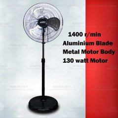 Hometech2u Minlite 20" Heavy Duty Commercial Industrial 3 Blades Stand Fan Cooling Strong Wind (Metal Body)