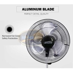 Hometech2u Minlite 20" Heavy Duty Commercial Industrial 3 Blades Stand Fan Cooling Strong Wind (Metal Body)