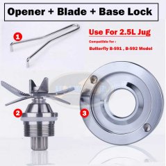 Hometech2u Butterfly Blender Jug Spare Parts Blade Base Opener Key Tool For B-591 B-592