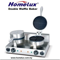 Homelux Commercial Waffle Maker Machine Double Burner HBWB-2
