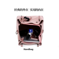 Gdeal 3 In 1 Fashion Plain Bag Women Pu Leather Elegant Handbag Wallet Purse Card Holder Set