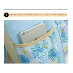 Gdeal 3-In-1 Fashionable Casual Flower Imprint Canvas Laptop Bag Shoulder Bag School Backpack Set- 3 Colors Available