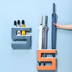 GTE Creative Umbrella Stand Wall Mounting Free Punch Umbrella Holder Rack Storage