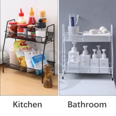 GTE 2 Layer Iron Cosmetic Storage Rack Desktop Storage Multifunctional Rack