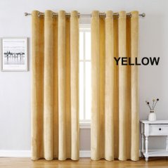 GTE 1pcs Italian Velvet Blackout Curtain Solid Color Bedroom Shading Curtains Cloth