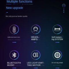 Gdeal 7 Inch Wheel Electric Hoverboard Self-Balancing Scooter LED Light With Bluetooth Speaker For Kids And Adults