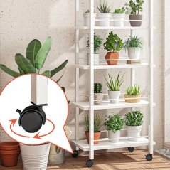 GTE Flower Shelf Living Room Floor Standing Pot Rack Wrought Iron Shelf