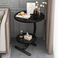 GTE Sofa Side Cabinet Simple Bedside Coffee Table Light Luxury Simple Round Table