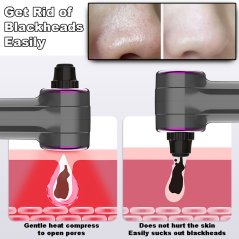 Gdeal Electric Blackhead Suction Instrument Pore Hot Compress Deep Cleaner Beauty Instrument Acne Remover