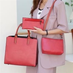 Gdeal Retro Large Capacity 3pcs Women Bags Simple Texture One Shoulder Handheld Fashion