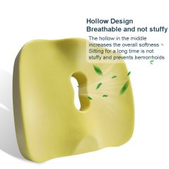 Gdeal GTE Office Comfortable Hip Cushion Seat Universal Soft Foam Lining Spine Protection