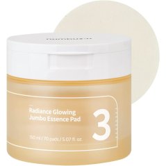 numbuzin No. 3 Radiance Glowing Jumbo Essence Pad, 70 Pads/5.07 fl. oz/150ml