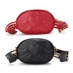 Gdeal Oval Korean Fashion Shoulder Bag Multi-purpose Chest Pocket Spiraea Love Ribbon Sling Bag (RYL-225)