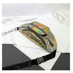 Gdeal Shiny Waist Bag Tide Chain Shoulder Messenger Bag Simple Fashion Laser Wild Chest Bag (RYL-227)