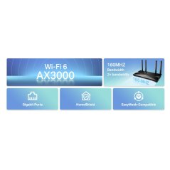 راوتر تي بي لينك ثنائي النطاق واي فاي 6 - موديل AX3000
