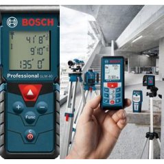 BOSCH GLM 40 Li-Ion Cordless Laser Rangefinder - 5VDC 40m (06010729K0)