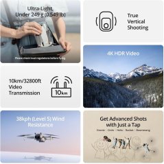 DJI Mini 3 (DJI RC) Lightweight Camera Drone with 4K HDR Video (Gray)