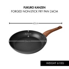 Fukuro Kanzen Forged Non-Stick Fry Pan - 24cm