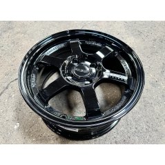 New 15X7 ET35 AOW Flow Formed TE37 Rim (4 Wheel) Gloss Black 4X100 WE