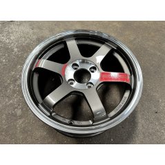 15X7 ET35 AOW 11 Flow Formed TE37SL Rim (4 Wheel) Gloss Gunmetal 4X100