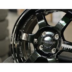 New 15X6.5 ET38 AOW Flow Formed TE37 Rim (4 Wheel) Gloss Black 4X100