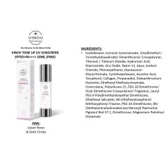 Vinov Tone Up UV Sunscreen SPF50+ PA++++ (Pink) - (50ML)