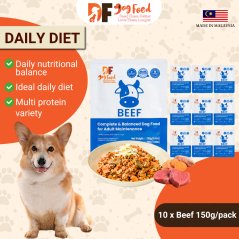 DF Dog Food Daily Diet- Beef (10 x 150g)