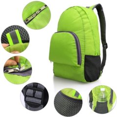 Hometech2u LIGHTWEIGHT PORTABLE BACKPACK FOLDABLE DURABLE TRAVEL HIKING BACKPACK DAYPACK FOR WOMEN/MEN(GREEN) LOAD 20L (GREEN)