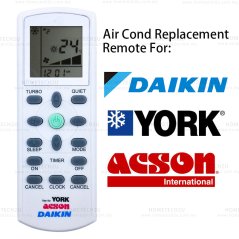 Hometech2u DAIKIN YORK ACSON Air Cond Remote Control Replacement
