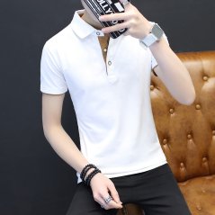 Hometech2u Men's Japanese style lapel short-sleeved Polo shirt