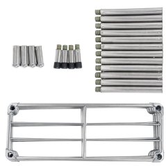 رف احذية من الاستانلس ستيل بـ 4 طبقات بجودة ممتازة