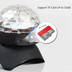 مكبر صوت ديسكو دي جي محمول بتقنية البلوتوث مع كرة LED (4 الوان)