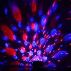 مكبر صوت ديسكو دي جي محمول بتقنية البلوتوث مع كرة LED (4 الوان)