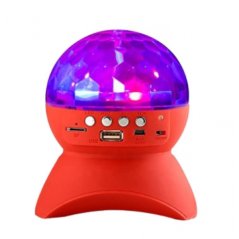 مكبر صوت ديسكو دي جي محمول بتقنية البلوتوث مع كرة LED (4 الوان)