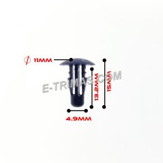 E-trimas Subaru Rear Windshield Wiper Car Body Clip (5PCS)