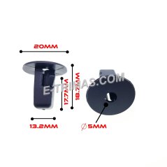 E-trimas Perodua Myvi Alza Viva Kancil Fender Shield Lower End Car Body Clip (5PCS)