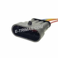 E-trimas 4 Way Dustproof Lorry Fuel Pump Sensor Socket Connector Harness