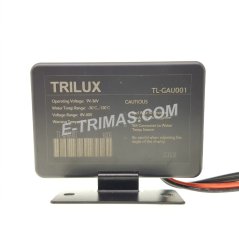 E-trimas 2 In 1 LED Digital Voltmeter Water Temperature Meter Voltage Gauge Display