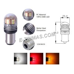 E-trimas ORIGINAL TRILUX S25 1141 LED Indicator Signal Reverse Bulb BA15S 10-30V 6500K