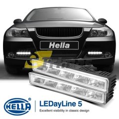 E-trimas Genuine HELLA LEDayline 5 Daytime Running Lights 12V DRL LED Complete Kit