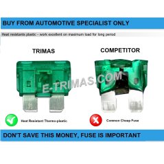 E-trimas Car Blade Plug Fuse PF In Media Fuse ATS 10A/15A/20A/25A/30A/35A/40A (10PCS)