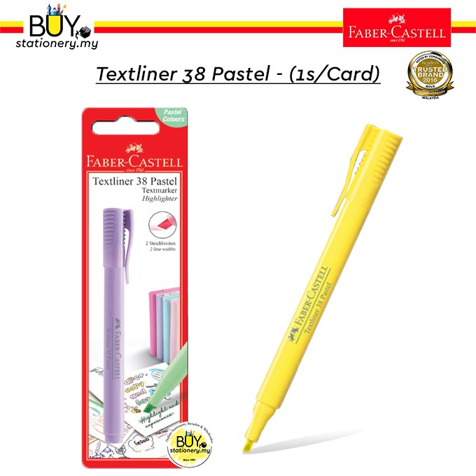 Trillen lening Hick Buy Buystationery Faber Castell Textliner/ Highlighter 38 Pastel - (1s /Card) Online | eRomman Trillen lening Hick Buy Buystationery Faber Castell Textliner/ Highlighter 38 Pastel - (1s /Card) Online | eRomman