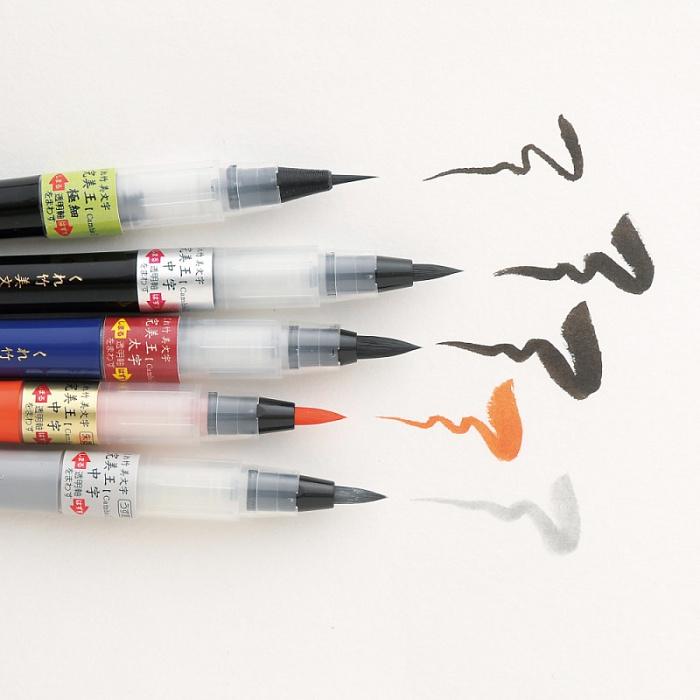 Kuretake "Bimoji Cambio" Fude Brush Pen Choose from 5 Type XO100-10S Kuretake "Bimoji Cambio" Fude Brush Pen Choose from 5 Type XO100-10S