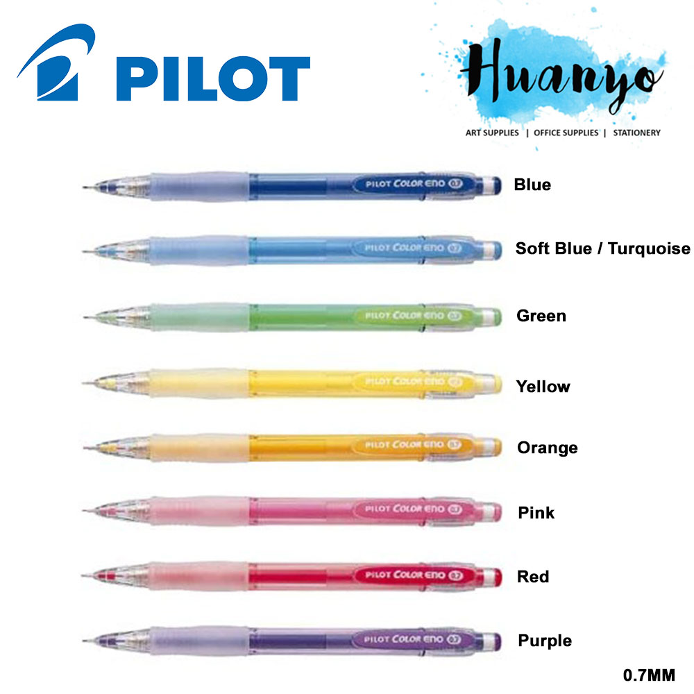 Colors Pilot Color Eno 0.7mm Coloured Mechanical Pencil & Pencil Leads 8 colours Colors Pilot Color Eno 0.7mm Coloured Mechanical Pencil & Pencil Leads 8 colours