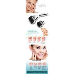 Gdeal 3-In-1 Microneedle Derma Roller Kit Titanium Micro Needles (0.5-1.0-1.5mm)